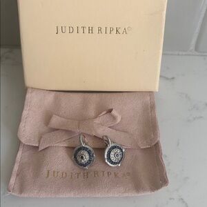 Judith Ripka blue and white sapphire Earrings